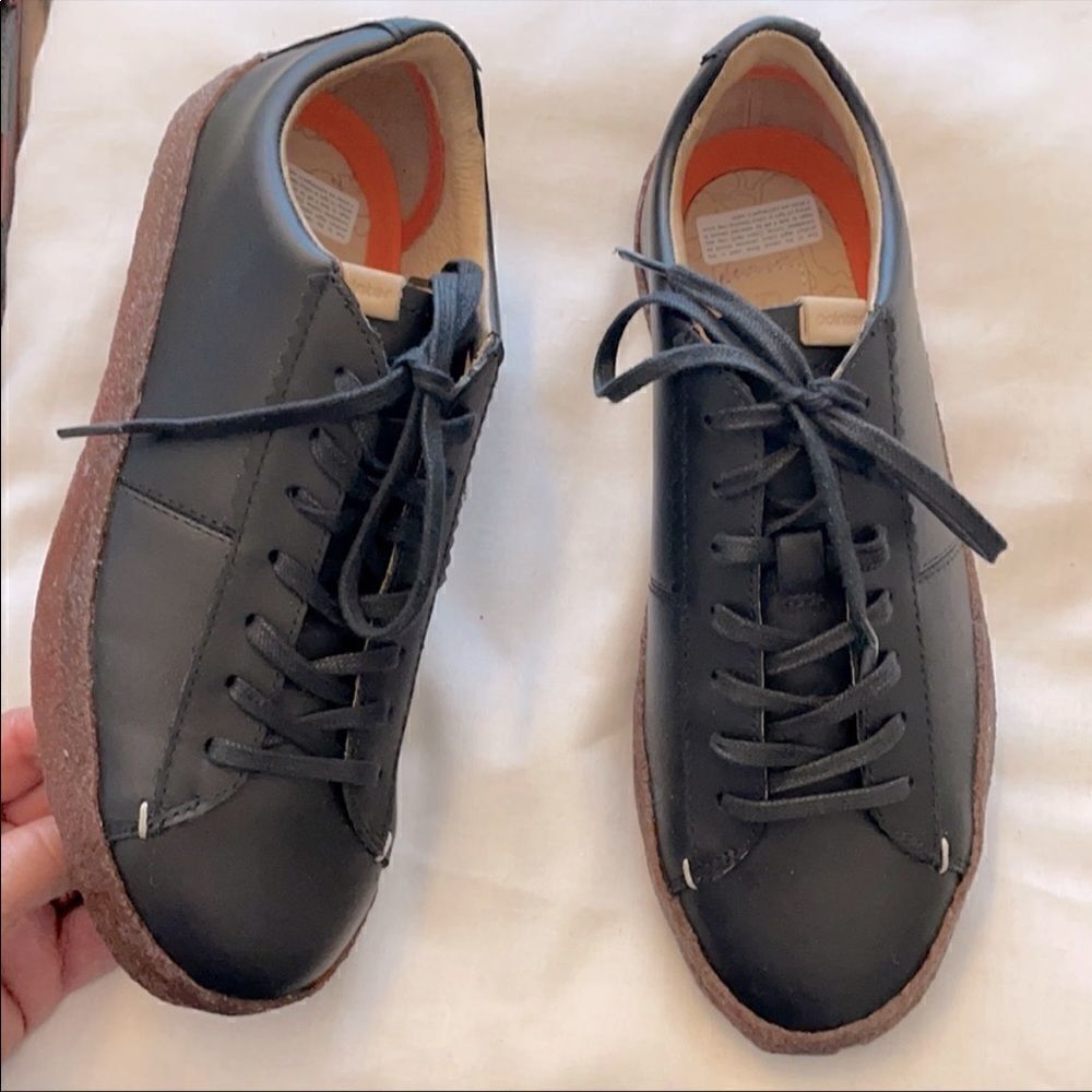 POINTER BLACK LEATHER SNEAKERS, RUBBER SOL…